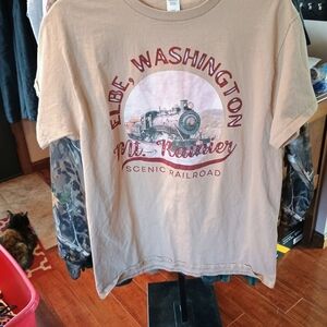 Hanes Tan Mt. Rainier Scenic Railroad Kids Tee